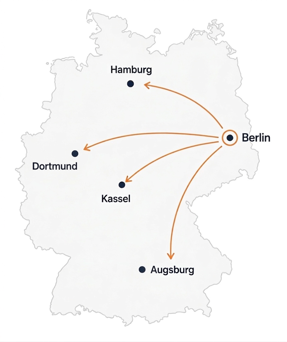 Regionale Meisterbetriebe Deutschlandkarte